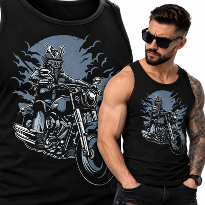 TANK TOP ŚMIESZNY  MOTORYZACYJNE SAMURAI RIDE